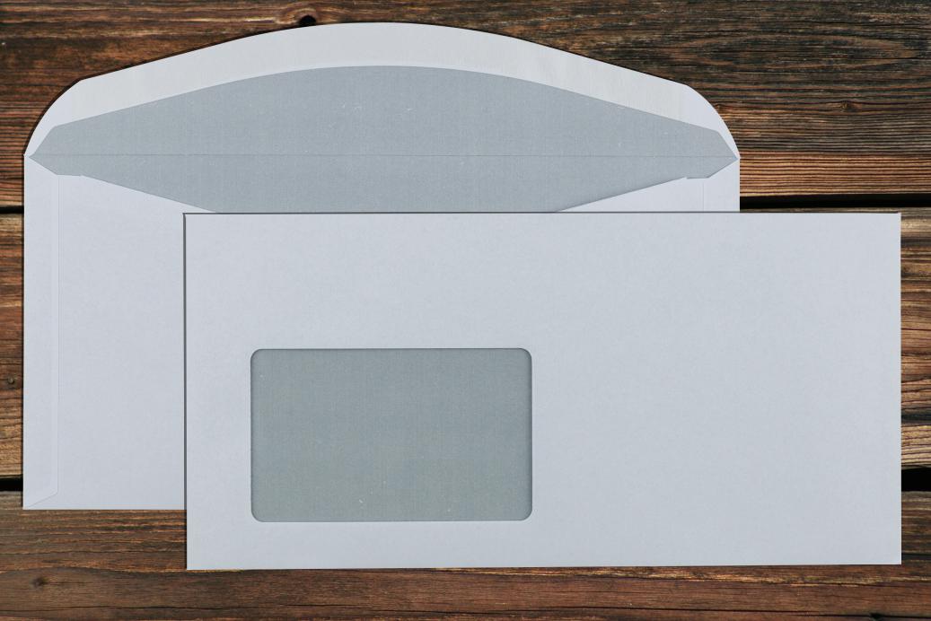 Kuvertierhüllen mit Fenster C6/5 114x229 mm Nassklebend Weiß 80 g/qm